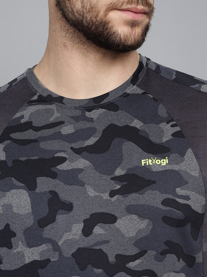 Air Force Camouflage Crew-Neck Half sleeves T-Shirt