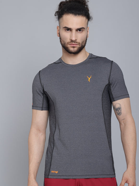 Grey Half sleeves T-Shirt