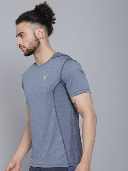 Blue CREW-Neck Half sleeves T-Shirt