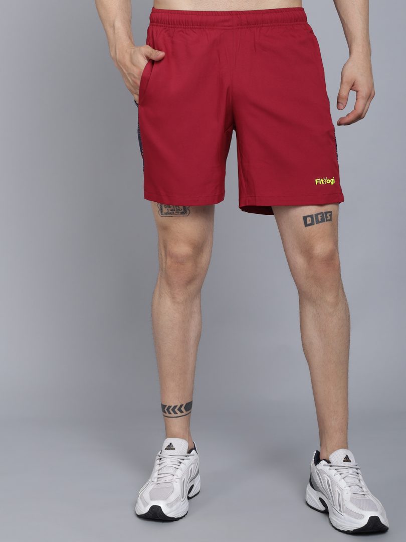 Red Slim Fit shorts