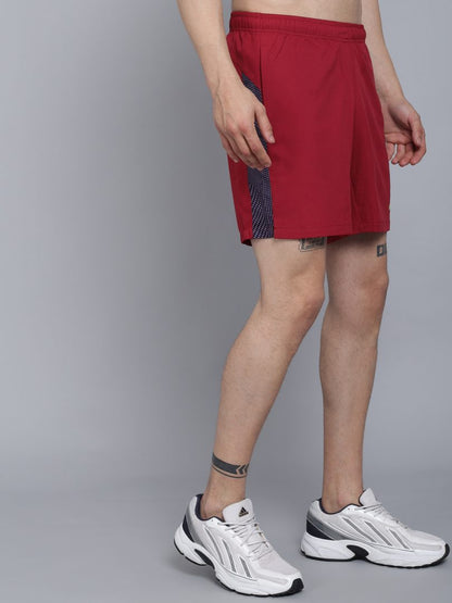 Red Slim Fit shorts