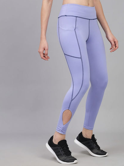 Purple Mimosa High Waist Gym Wear/Yoga Wear Ankle Length Leggings