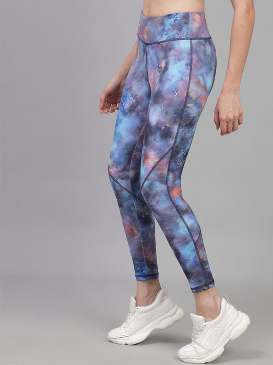 Galaxy Print High Waist Gym Wear/Yoga Wear Ankle Length Leggings