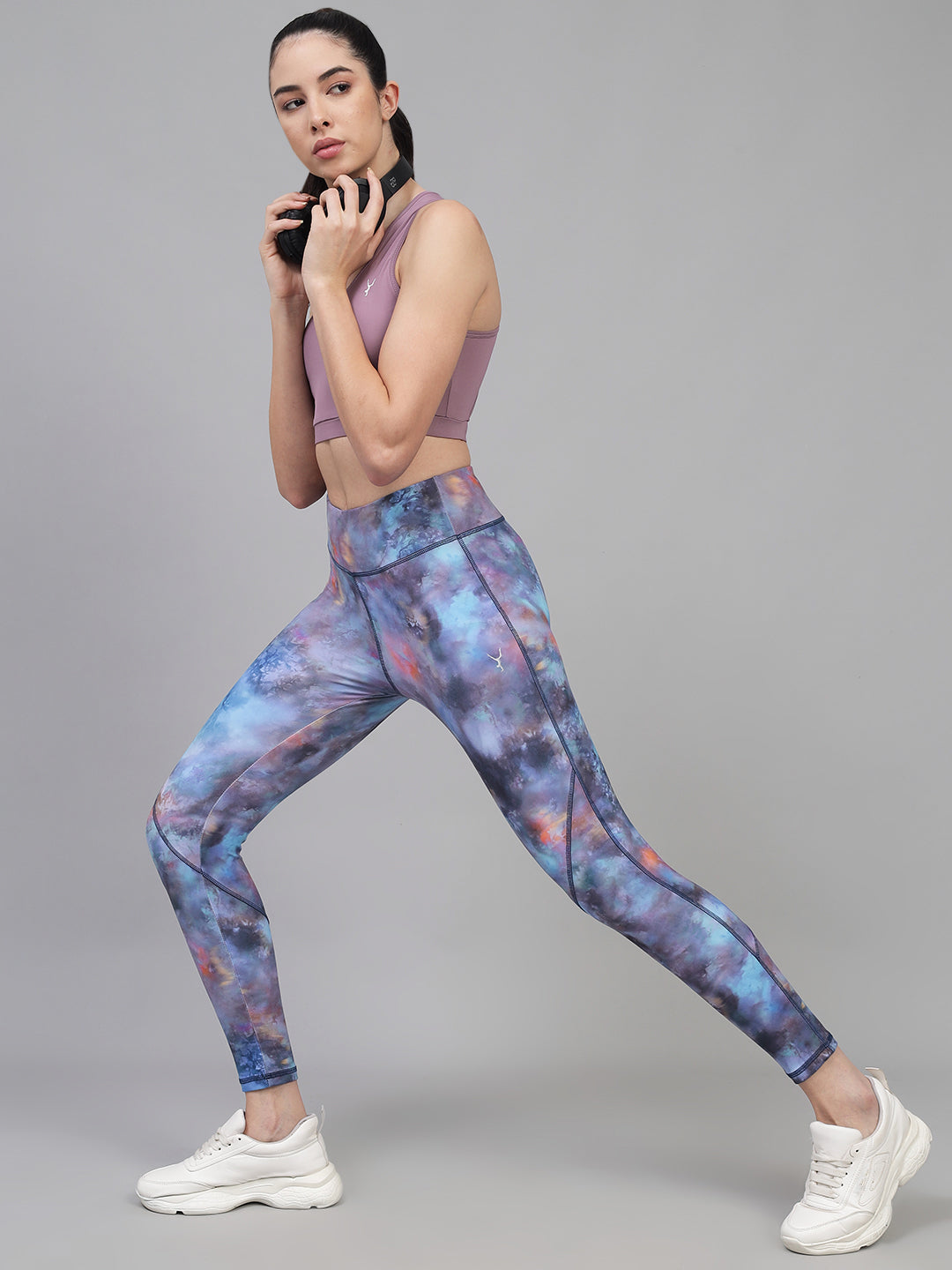 Galaxy Print High Waist Gym Wear/Yoga Wear Ankle Length Leggings