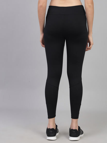 FY Edition Black Print High Waist Gym Wear/Yoga Wear Ankle Length Leggings