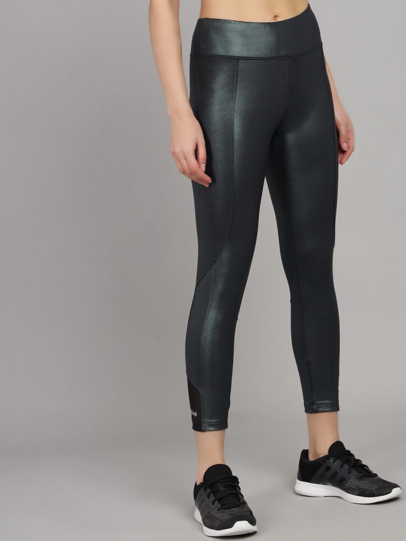 Wine gym leggings for women, ankle length sports pants, gym tights.