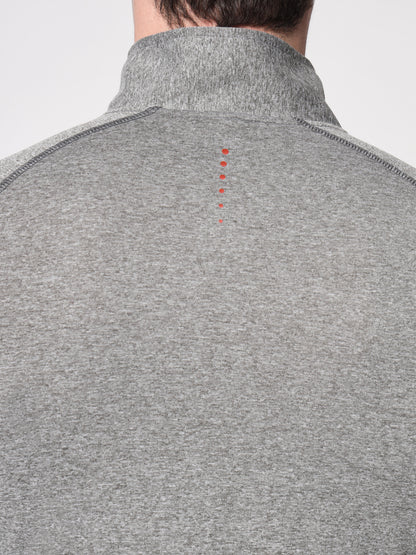 Ash Grey Thumb Fit Long Sleeves polo Neck T-shirt