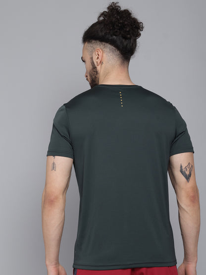 Green Basic Crew-Neck Half sleeves T-Shirt