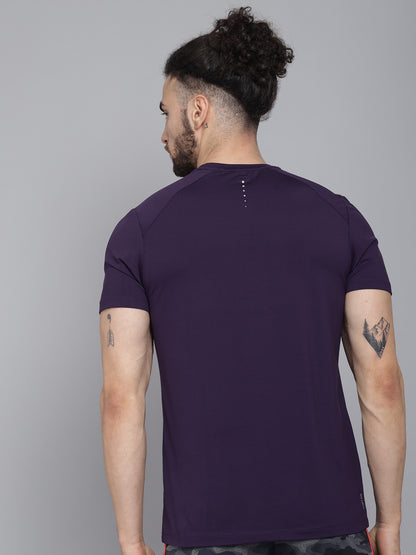 Purple Yoga CREW-Neck Half sleeves T-Shirt