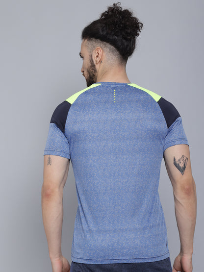 Blue Performance CREW-Neck Half sleeves T-Shirt