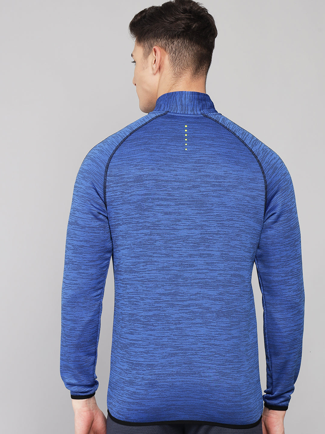 Blue Textured Sweatshirt