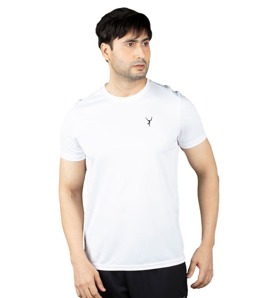 White Basic Crew-Neck Half sleeves T-Shirt